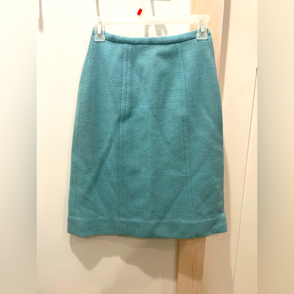 Vintage Pencil Skirt Pamela Martin Small / Xs Light Blue